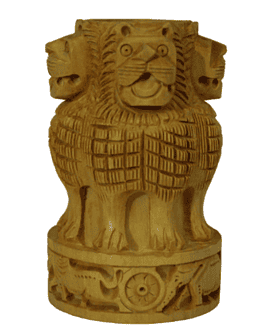 Wooden Ashoka Stambh Pen Holder / Stand