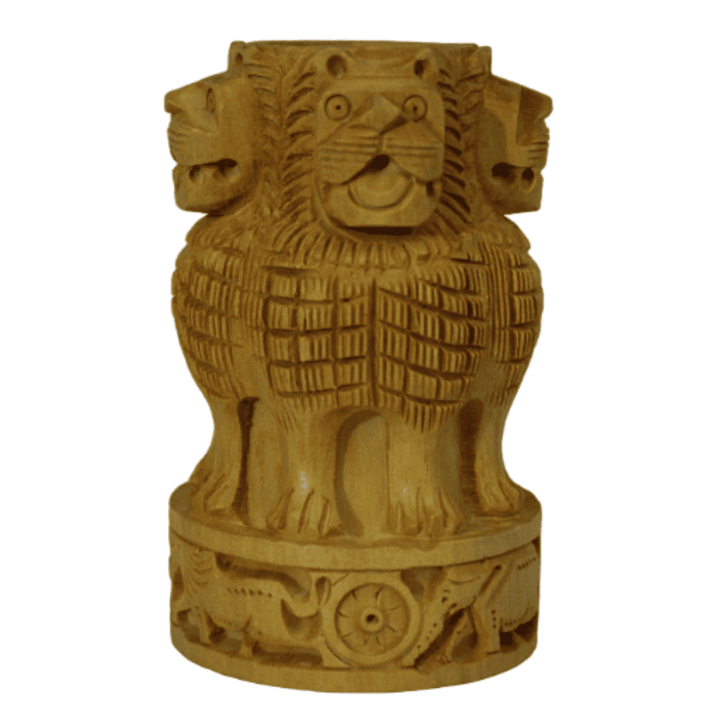 ashoka stambh pen holder pen stand wooden