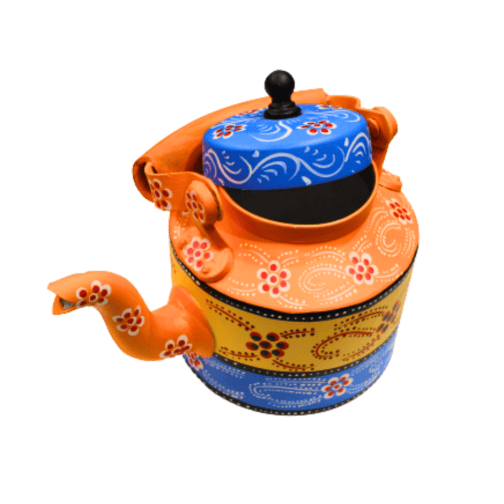 hand painted aluminium kettle