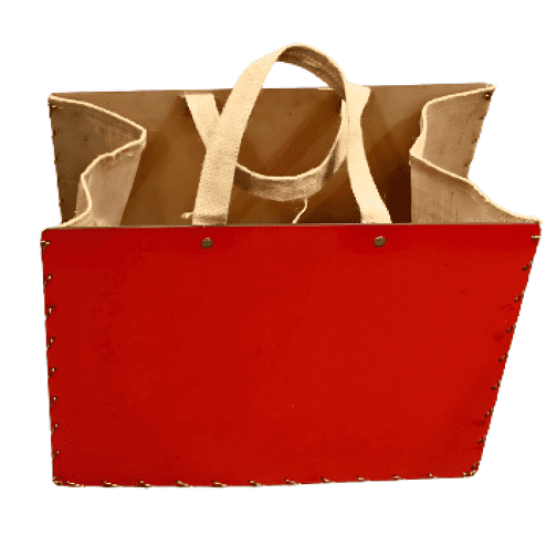 wooden jute bag
