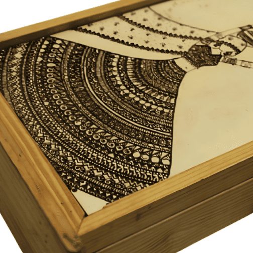 lase-cut wooden key holder box