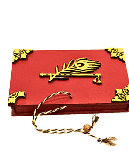 Krishna theme Wooden Spiritual Box for Book/Mala
