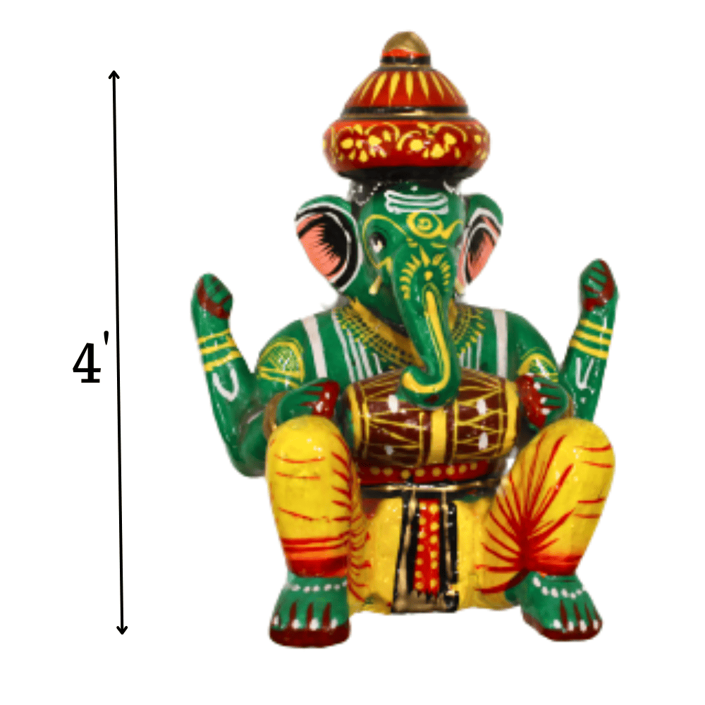 mini-wooden-ganpati-musician cute wooden ganesha
