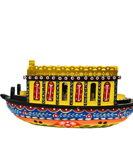 Sail into Tradition: Wooden Banarasi Bajra Boat – A Vivid Ode to Indian Culture