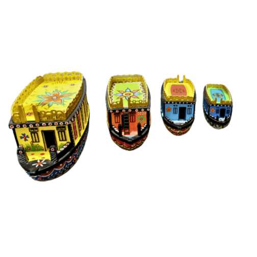 wooden miniature boats