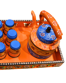 Vibrant Essence of India-Our Hand-Painted Kettle Combo Set!
