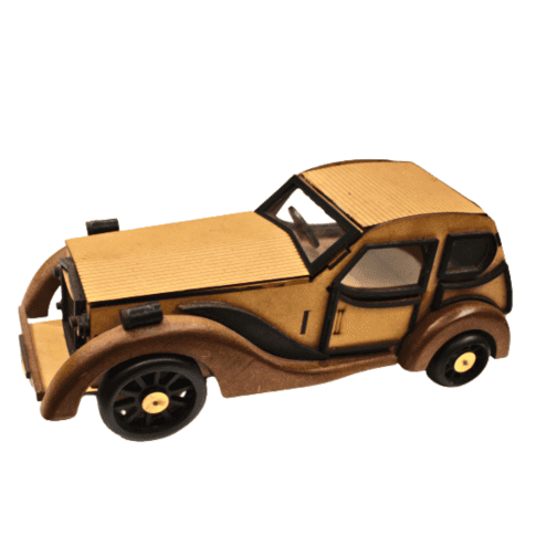 vintage wooden car decor toy
