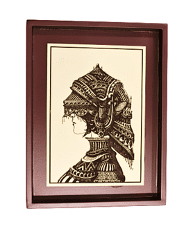 Feminine Laser-Printed Pictures With Wooden Frame