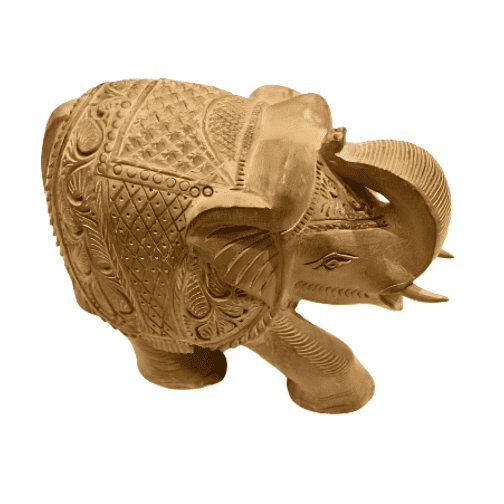 Royal home decor elephant idol wooden