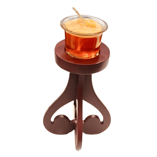 candle stand long wooden