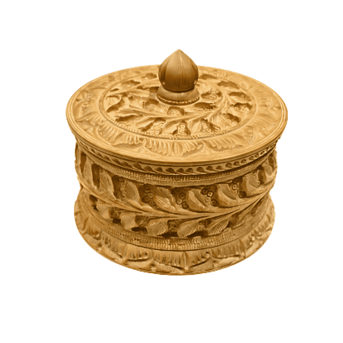 wooden round container